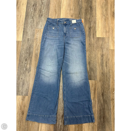 Jeans Wide Leg By J. Crew In Blue Denim, Size: 14 Tall