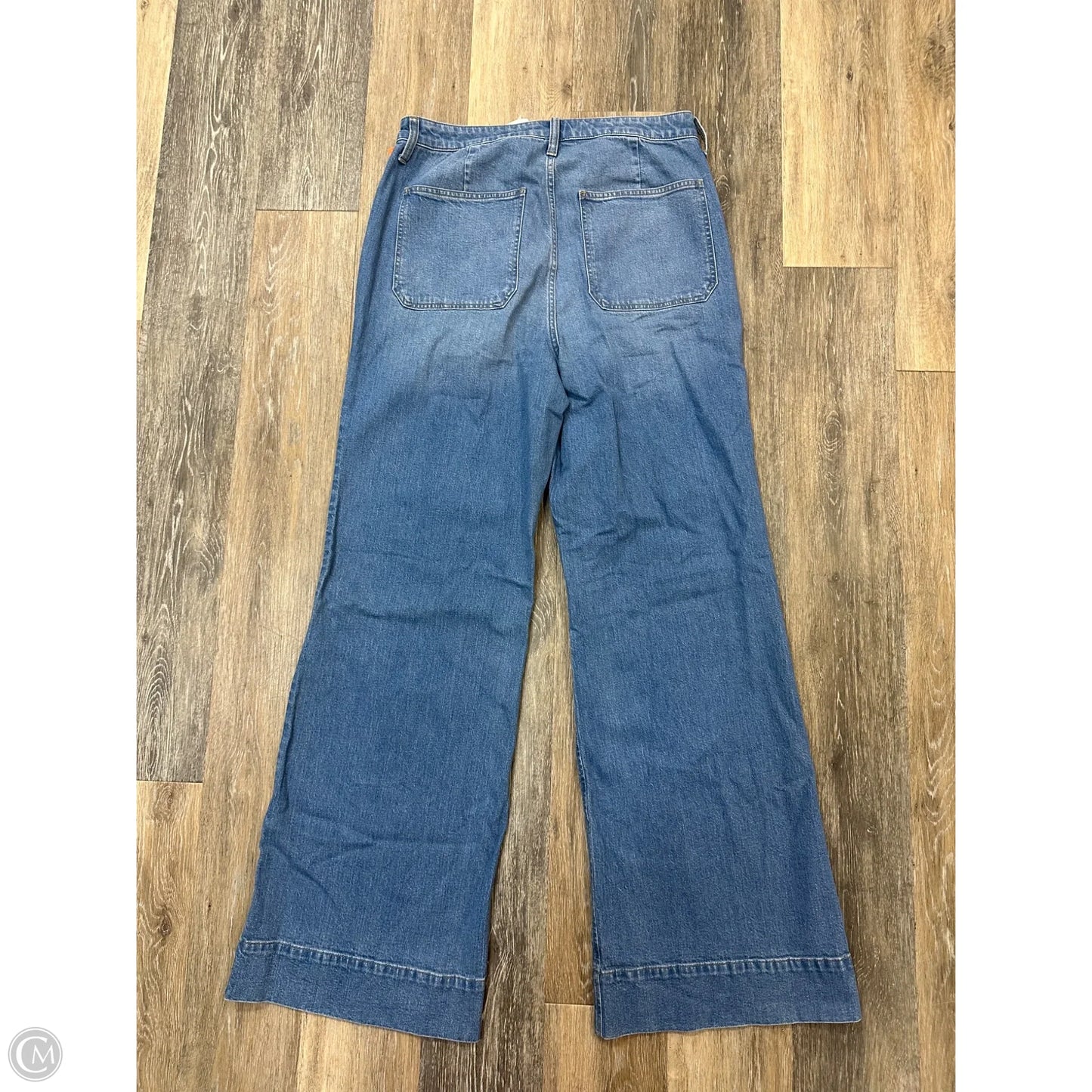 Jeans Wide Leg By J. Crew In Blue Denim, Size: 14 Tall