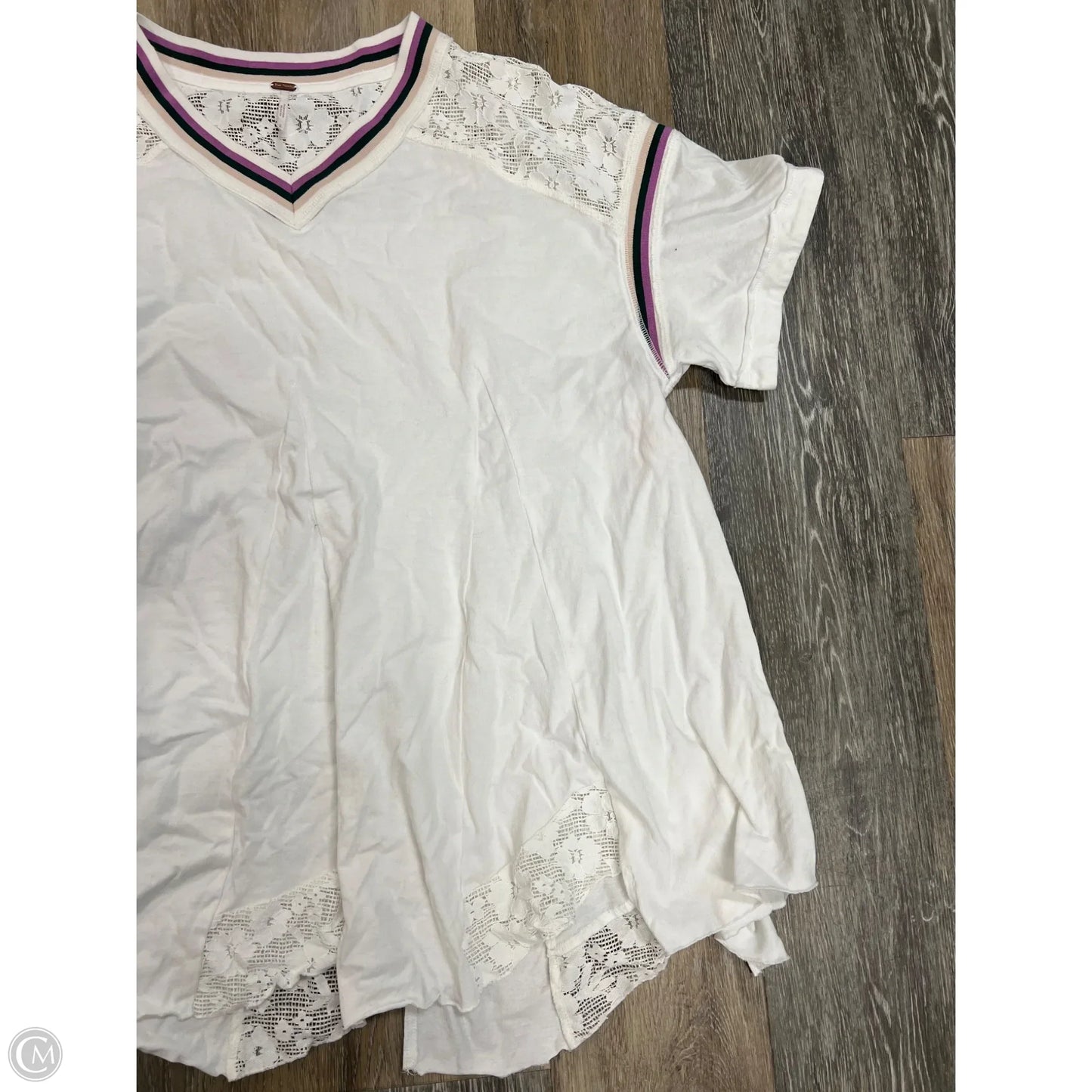 Blouse Short Sleeve By Free People In White, Size: S