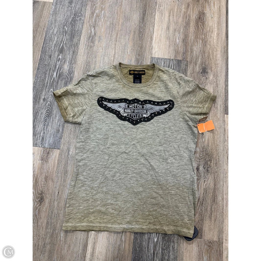 Top Short Sleeve By Harley Davidson In Green, Size: M