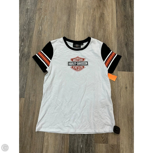 Top Short Sleeve By Harley Davidson In White, Size: M