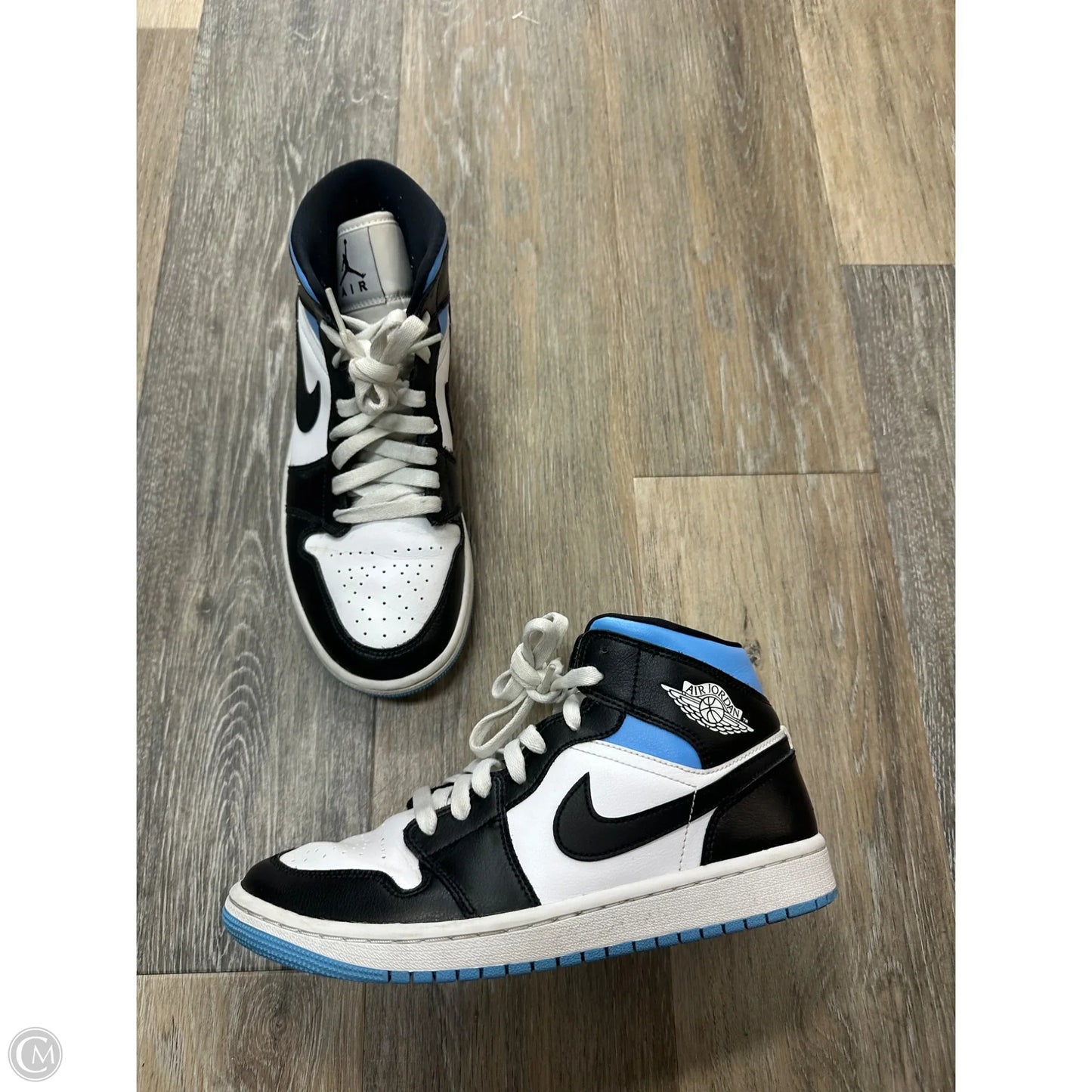 Shoes Luxury Designer By Jordan In Black & Blue, Size: 9.5