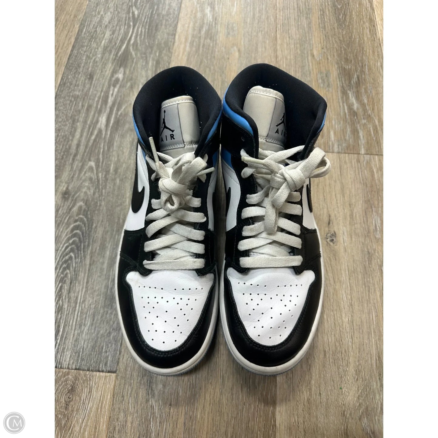 Shoes Luxury Designer By Jordan In Black & Blue, Size: 9.5