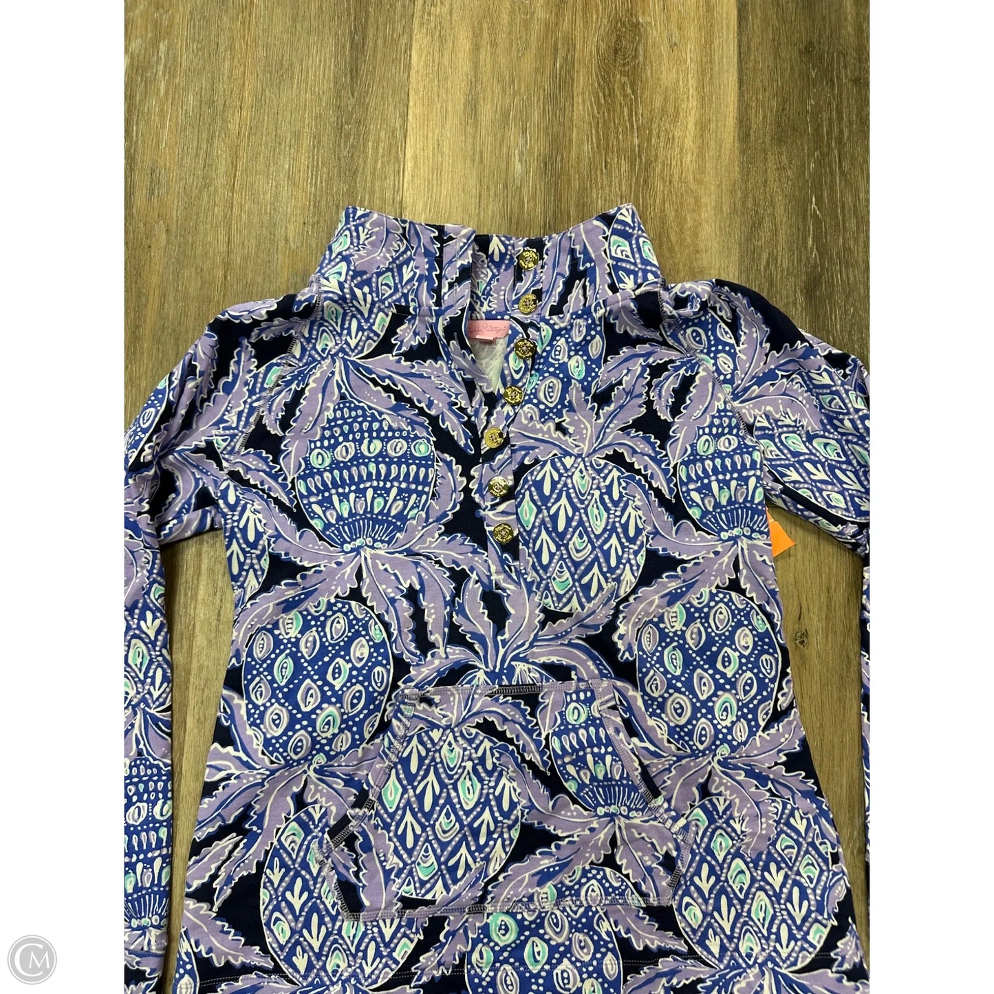Top Long Sleeve Designer By Lilly Pulitzer In Purple, Size: L