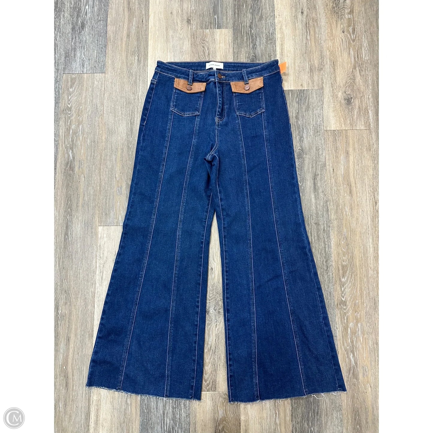 Jeans Wide Leg By Risen In Blue Denim, Size: 14