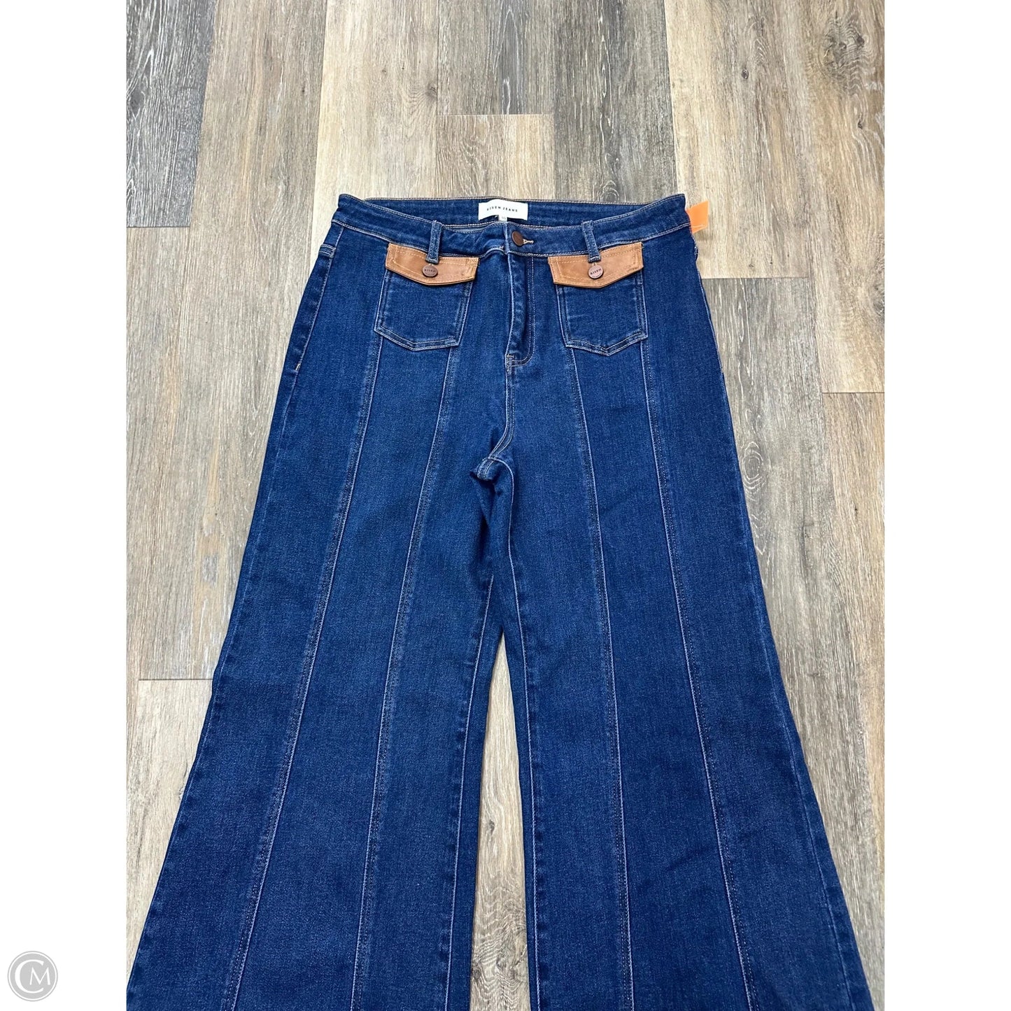 Jeans Wide Leg By Risen In Blue Denim, Size: 14