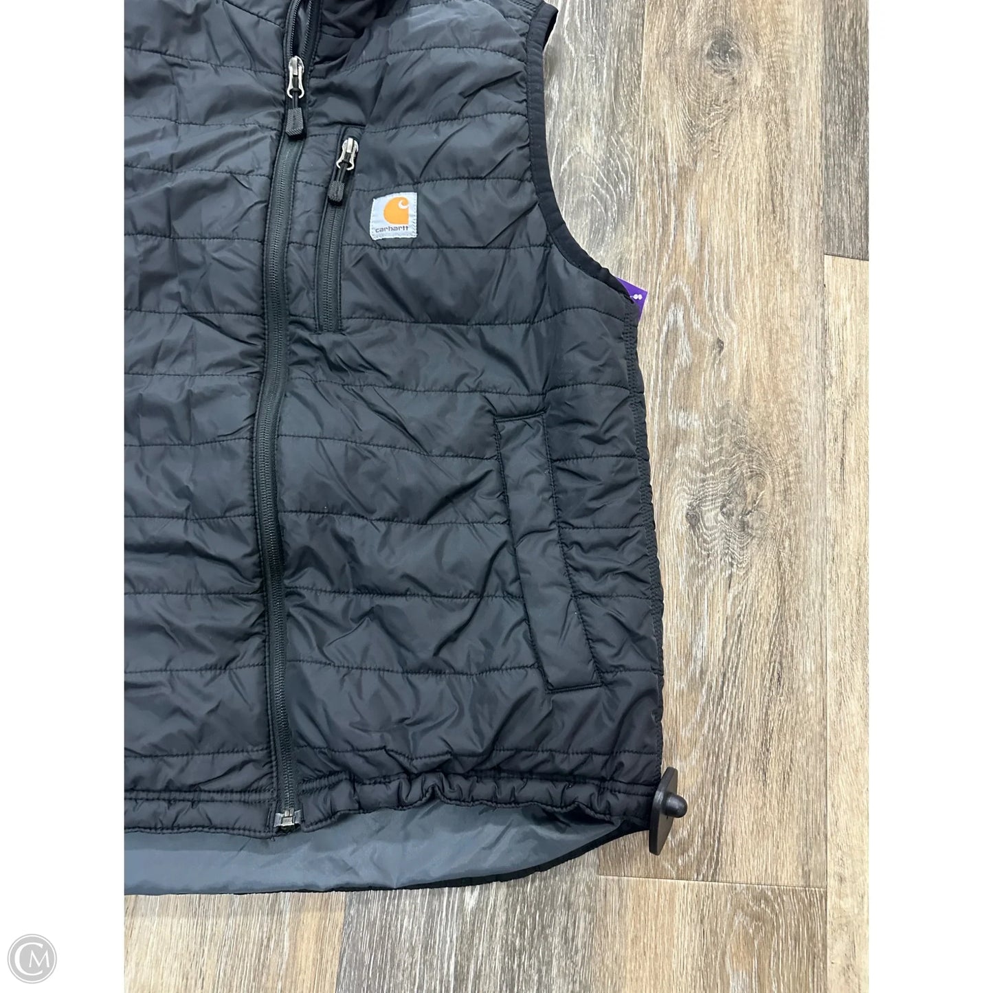 Vest Puffer & Quilted By Carhartt In Black, Size: M