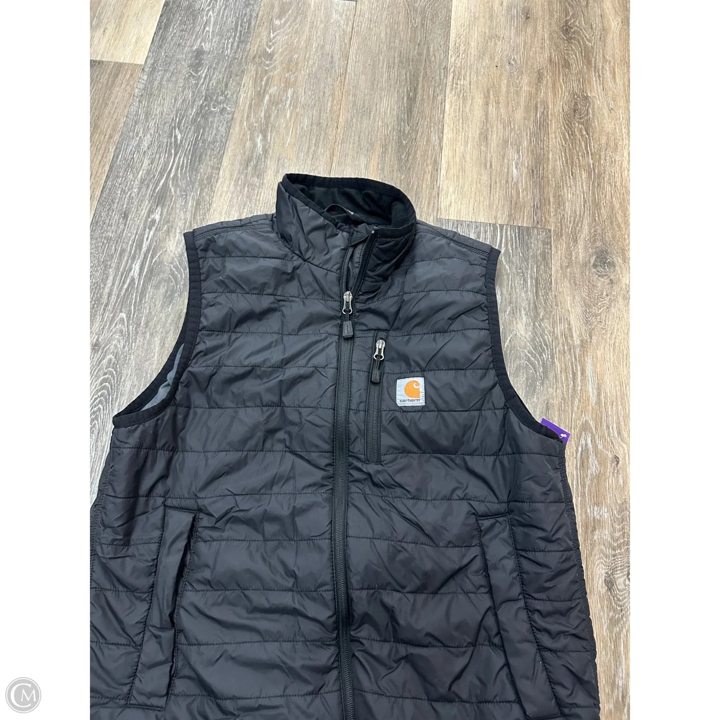 Vest Puffer & Quilted By Carhartt In Black, Size: M