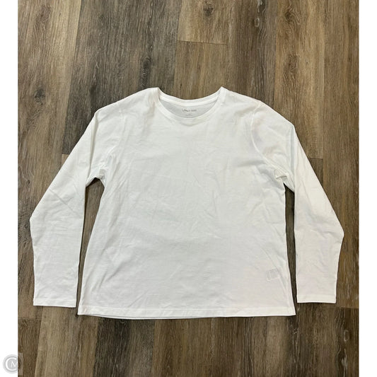 Top Long Sleeve By Lands End In White, Size: L