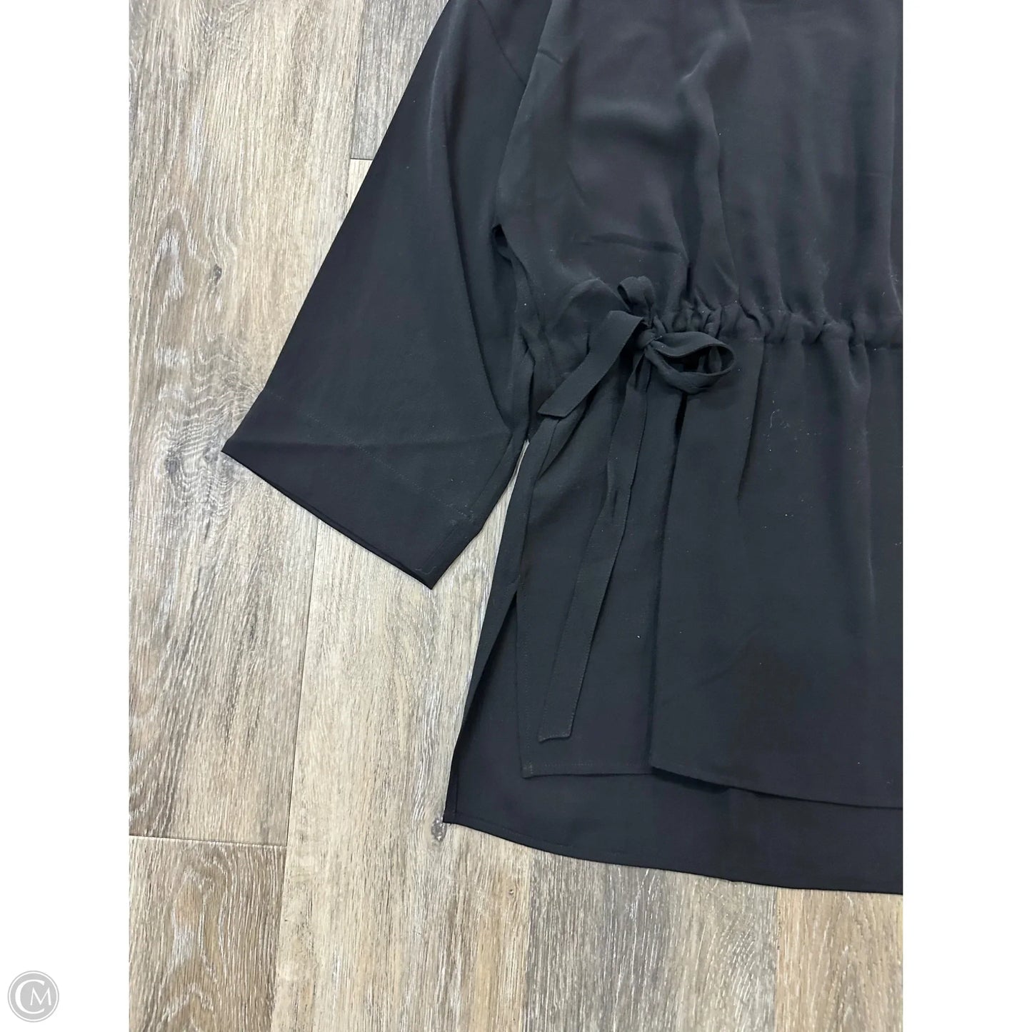 Blouse Long Sleeve By Eileen Fisher In Black, Size: M