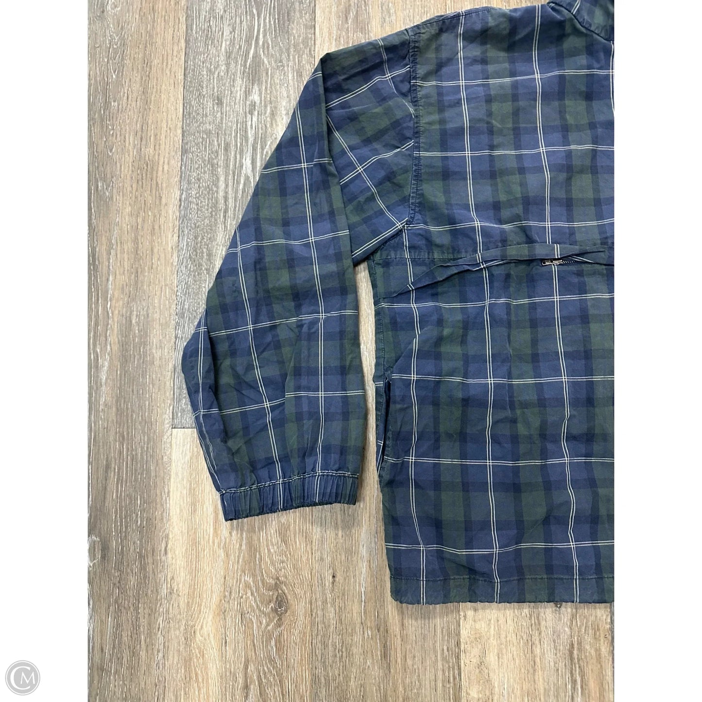 Sweatshirt Hoodie By J. Crew In Plaid Pattern, Size: L