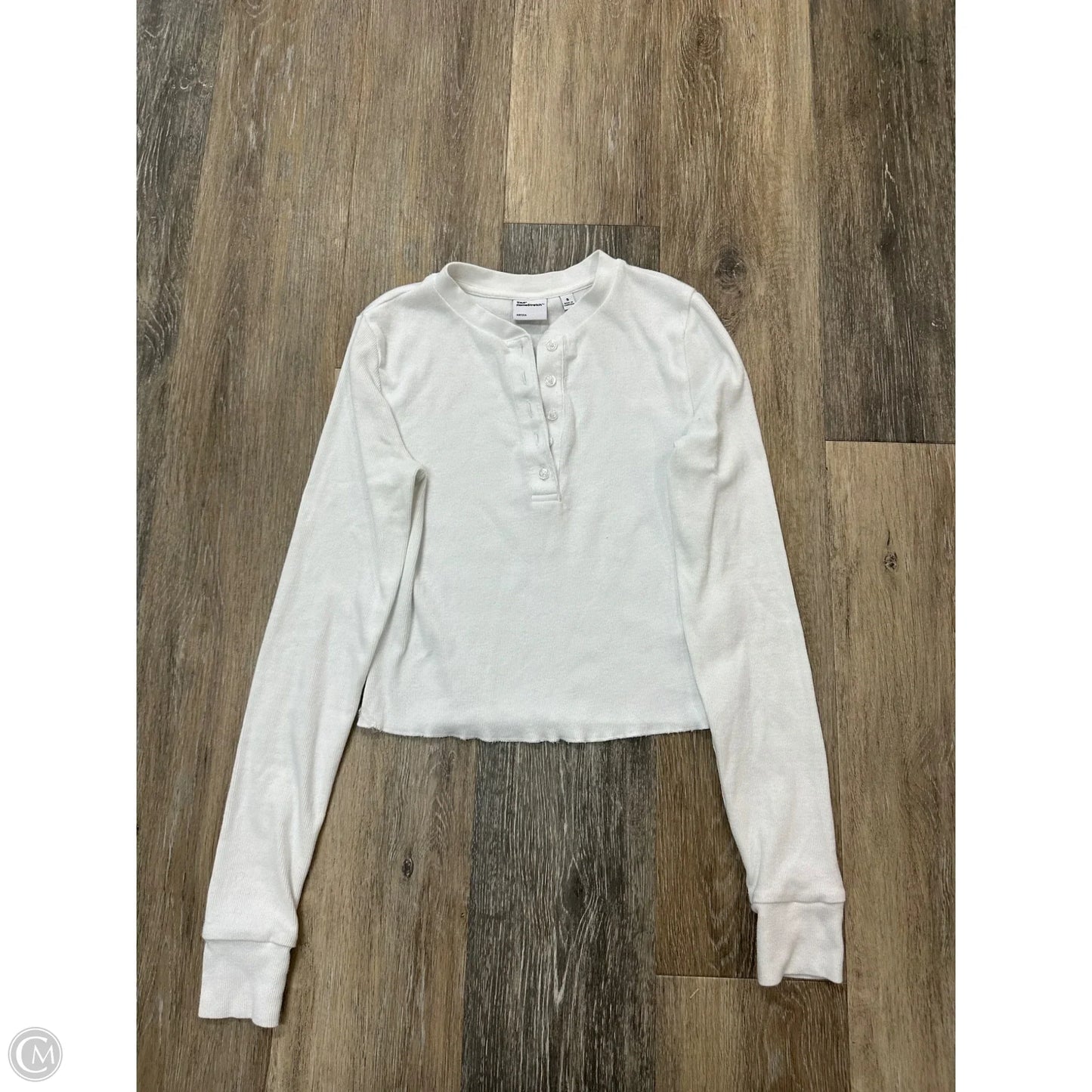 Top Long Sleeve By Tna In White, Size: S