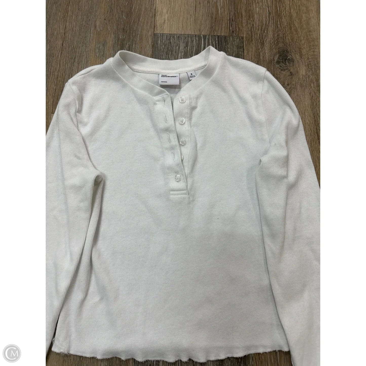Top Long Sleeve By Tna In White, Size: S