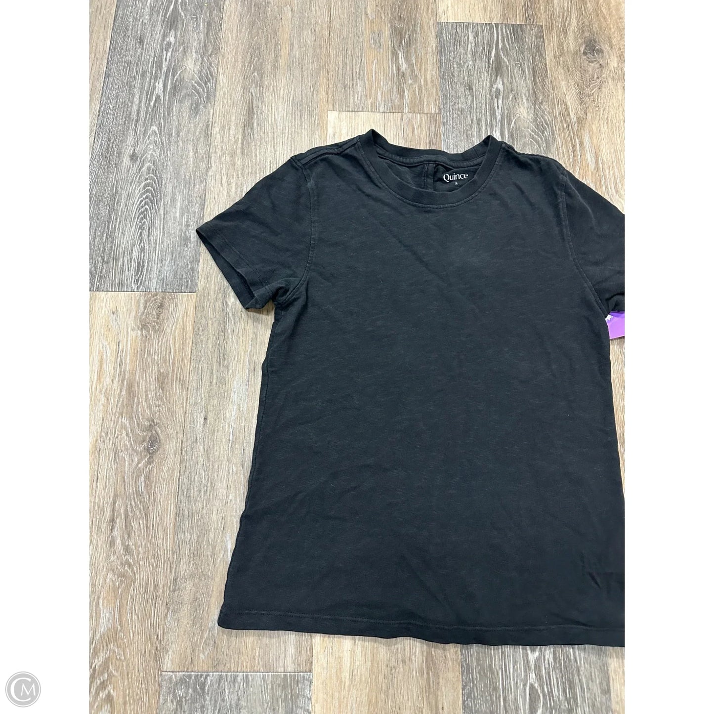 Top Short Sleeve By Quince In Black, Size: S
