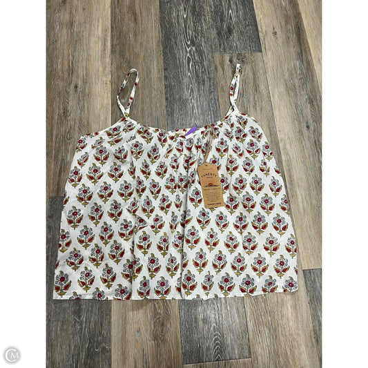 Top Sleeveless By Faherty In Floral Print, Size: L