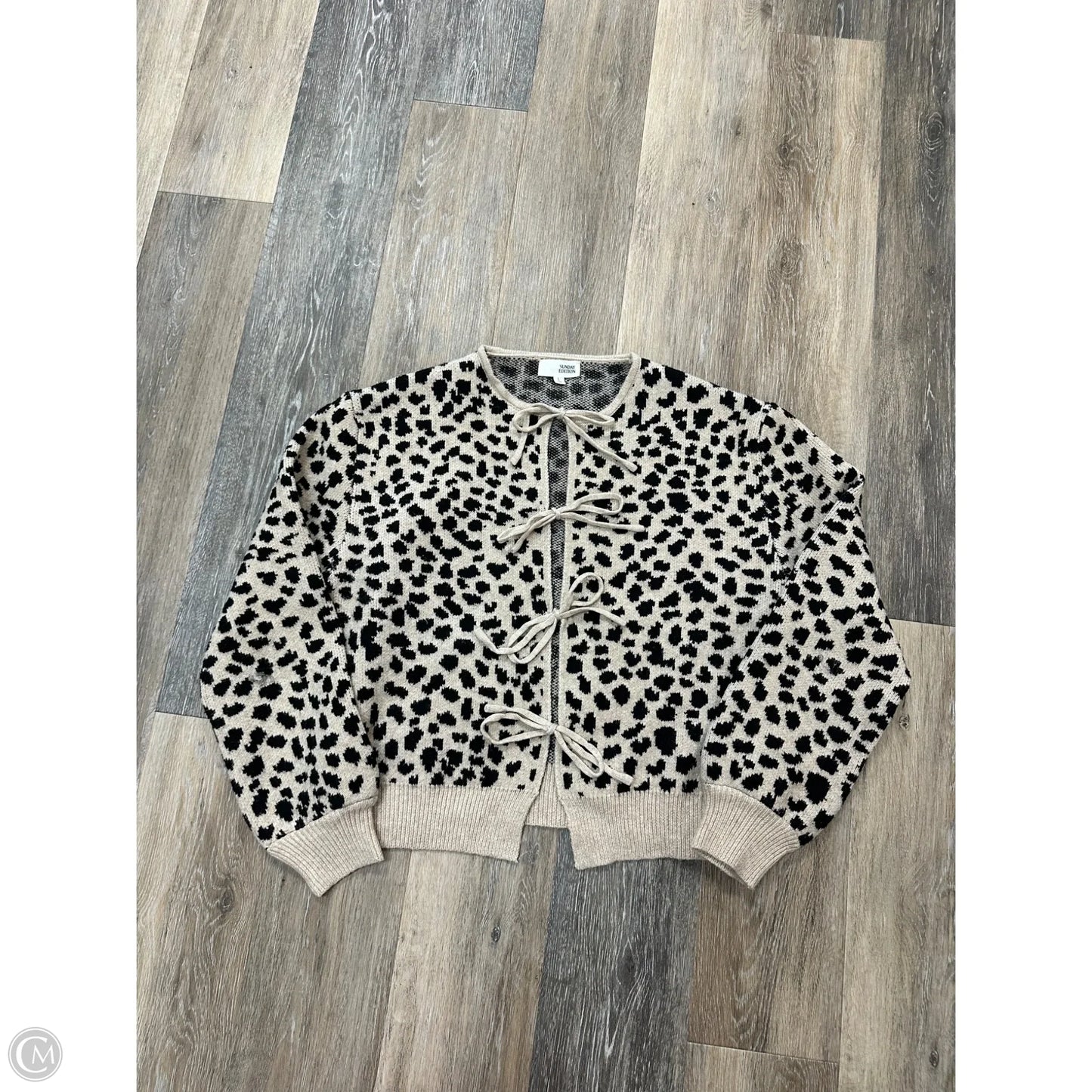 Sweater Cardigan By Sunday Edition In Animal Print, Size: L