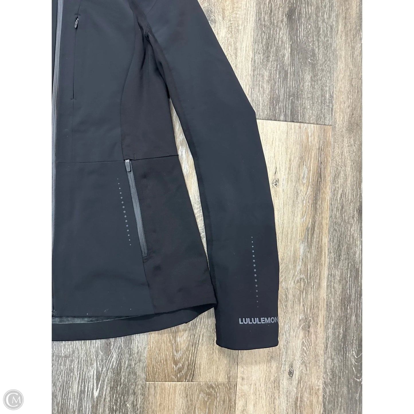 Athletic Jacket By Lululemon In Black, Size: 6