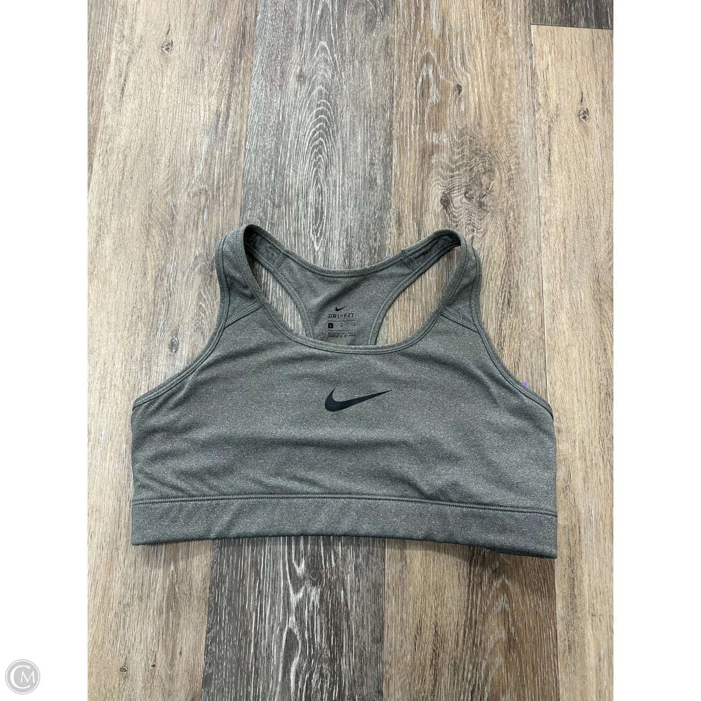 Athletic Bra By Nike Apparel In Grey, Size: L