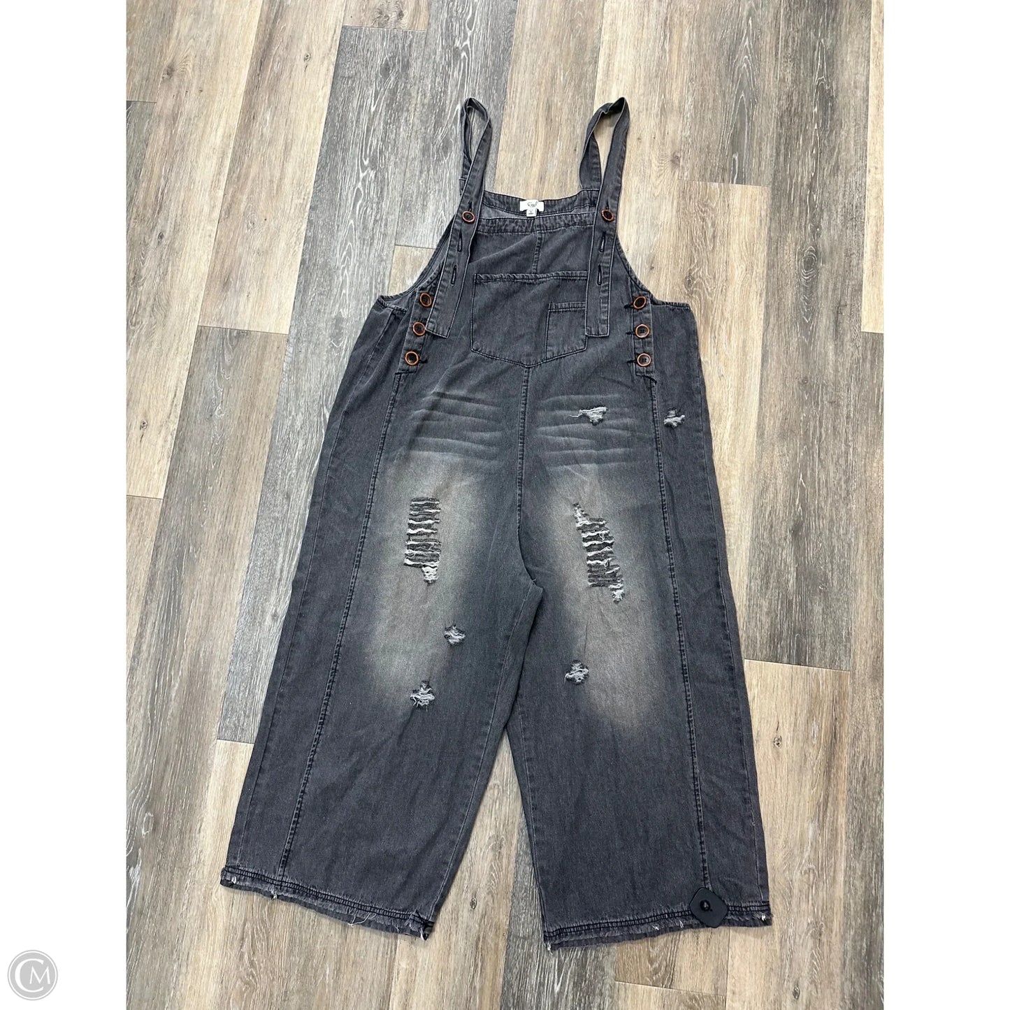 Overalls By Easel In Black Denim, Size: M