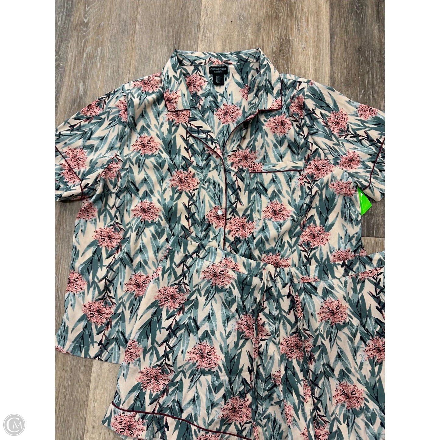Pajamas 2pc By Cynthia Rowley In Blue, Size: Xl