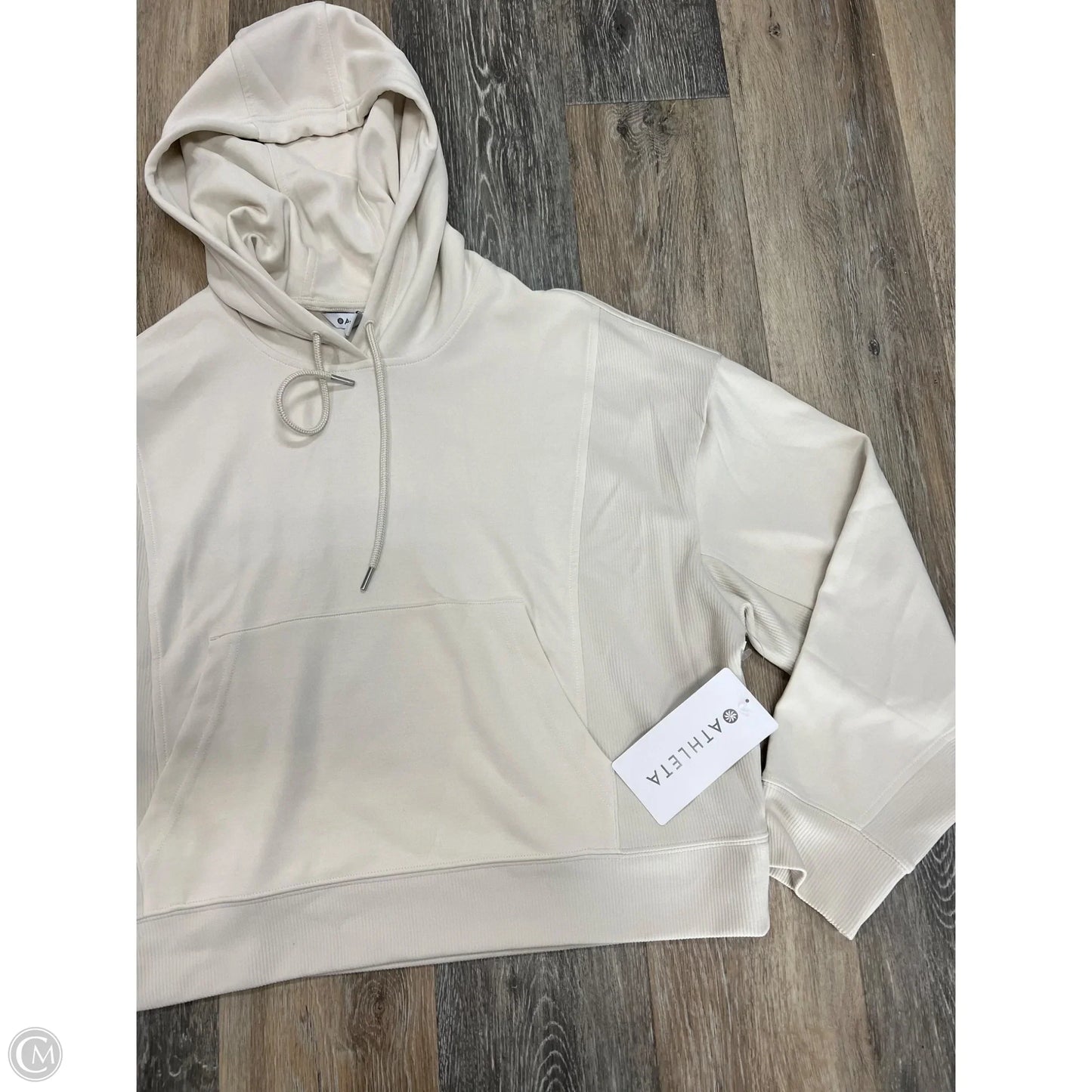 Athletic Sweatshirt Hoodie By Athleta In White, Size: L