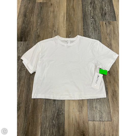 Top Short Sleeve By Athleta In White, Size: M