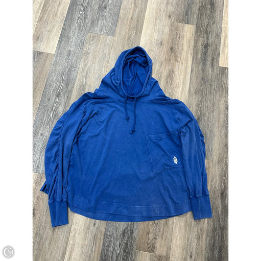 Athletic Top Long Sleeve Hoodie By Free People In Blue, Size: S