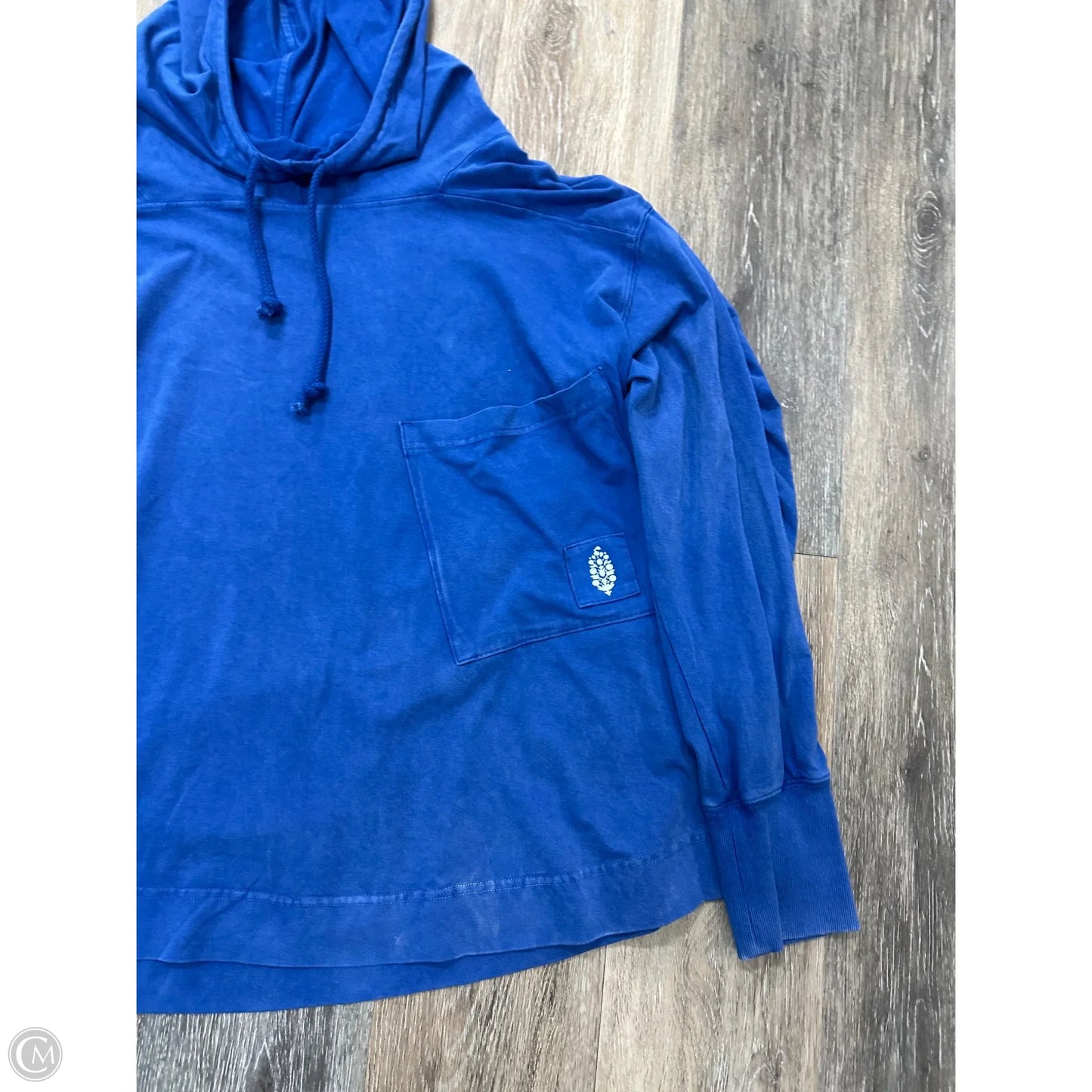 Athletic Top Long Sleeve Hoodie By Free People In Blue, Size: S