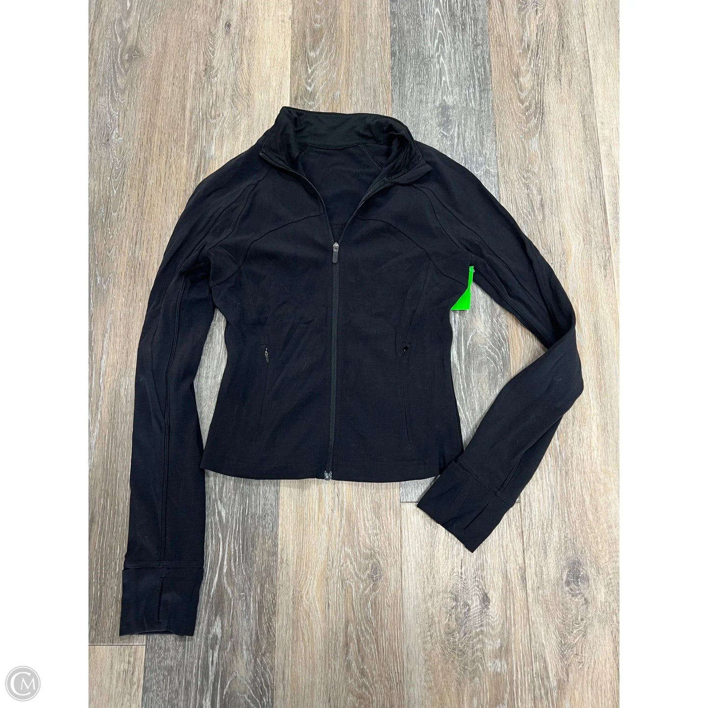 Athletic Jacket By Lululemon In Black, Size: 4