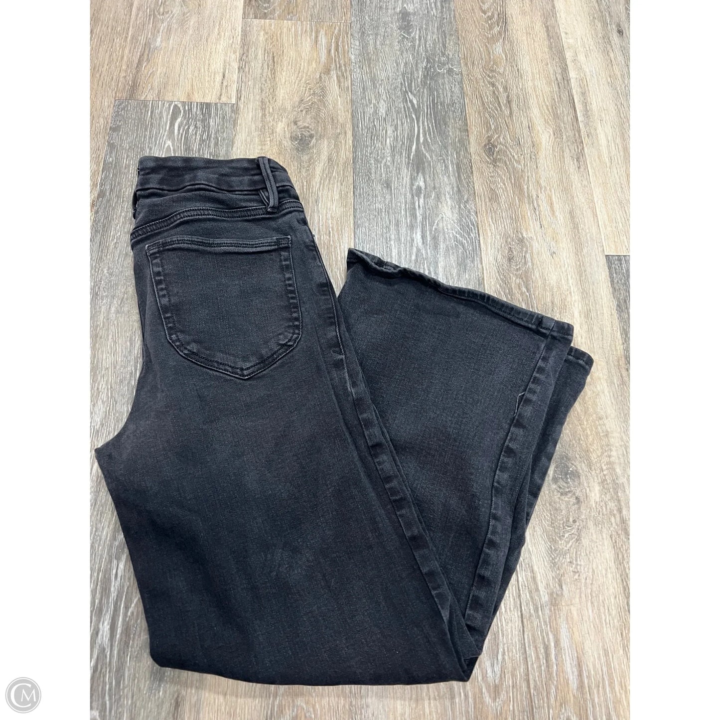 Jeans Wide Leg By Good American In Black Denim, Size: 6