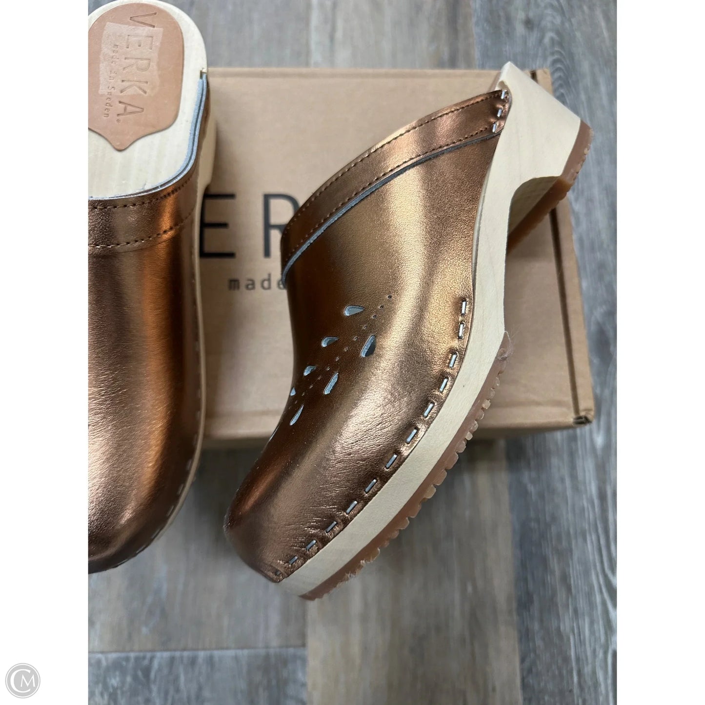 Shoes Flats By Verka In Bronze, Size: 8.5