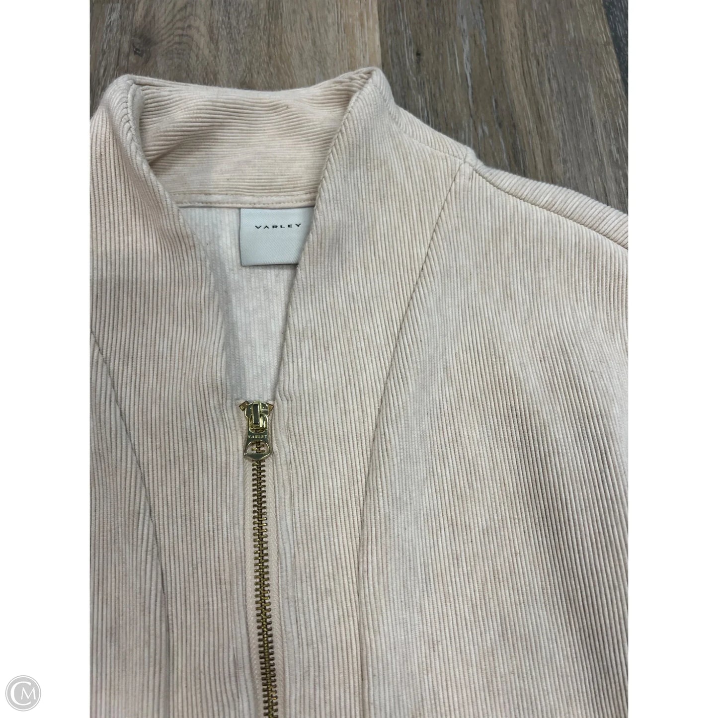 Athletic Jacket By Varley In Tan, Size: M