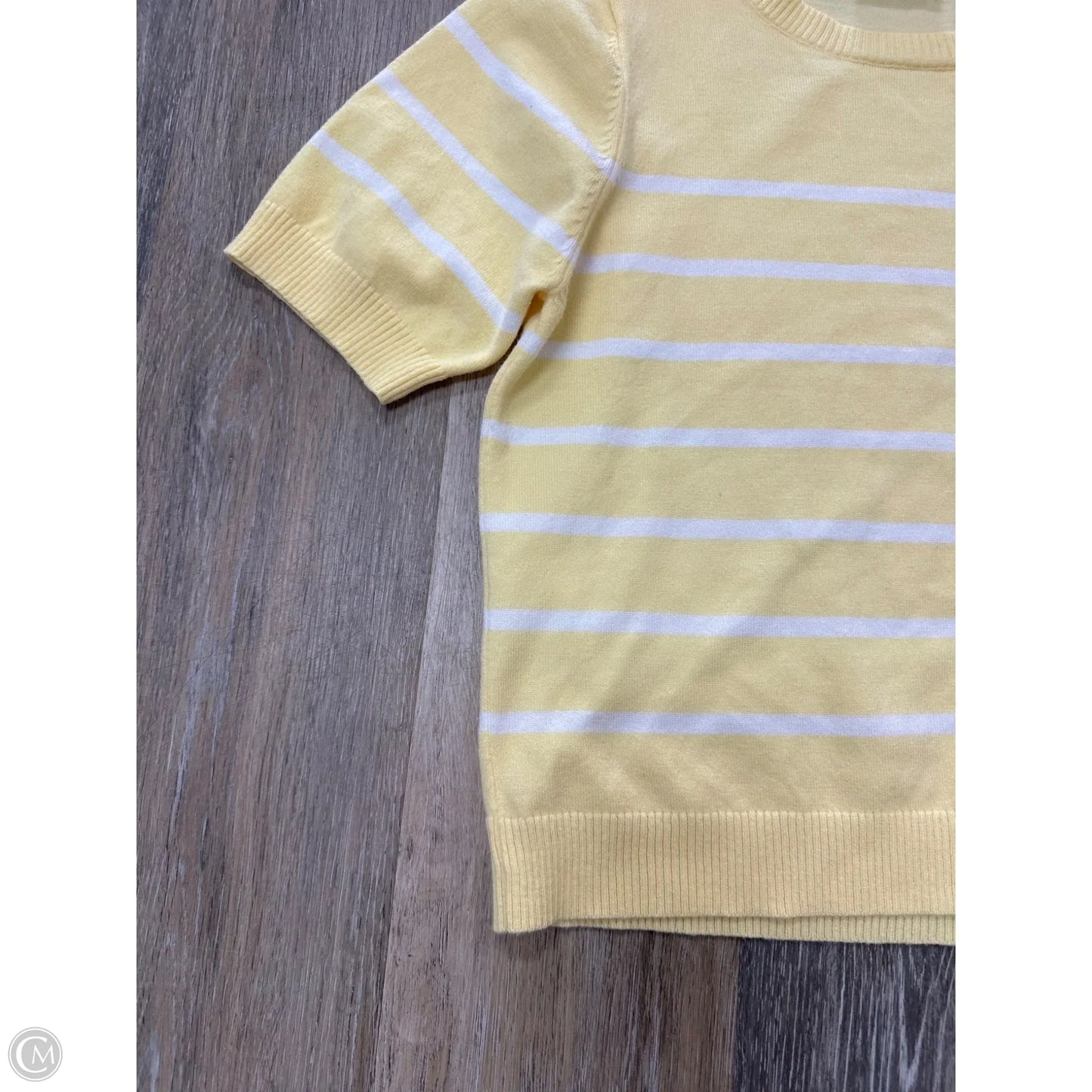 Top Short Sleeve By Allie Rose In Yellow, Size: S