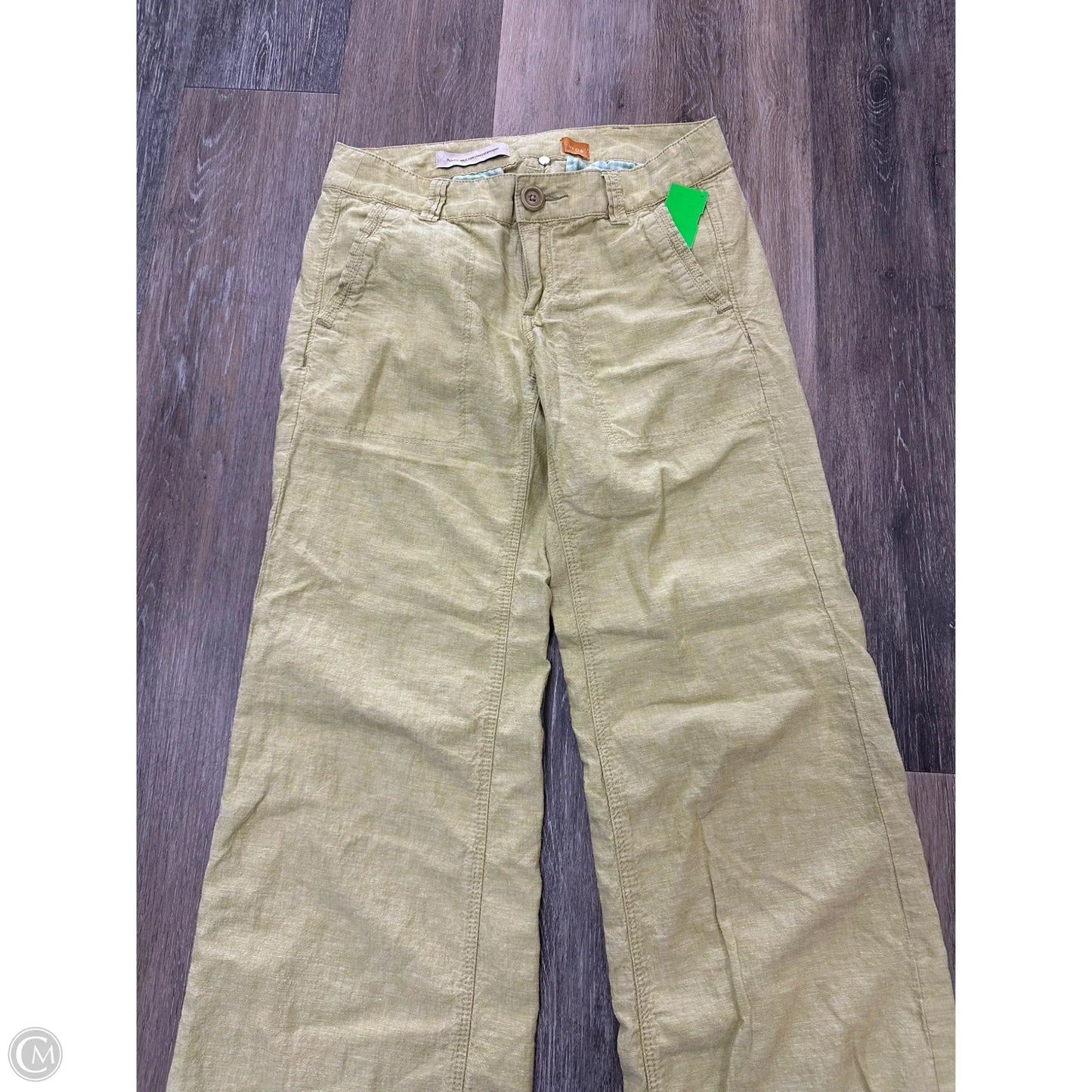 Pants Linen By Pilcro In Green, Size: 4