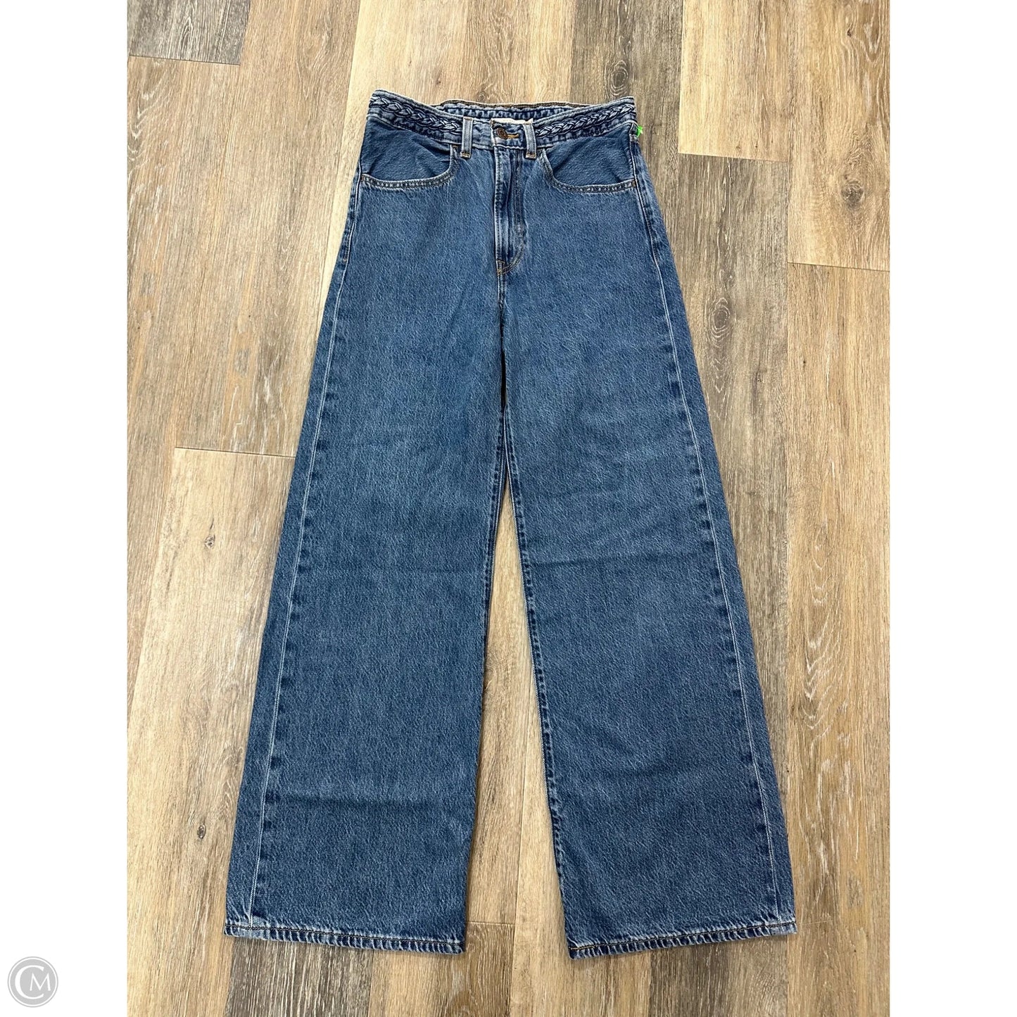 Jeans Wide Leg By Levis In Blue Denim, Size: 4