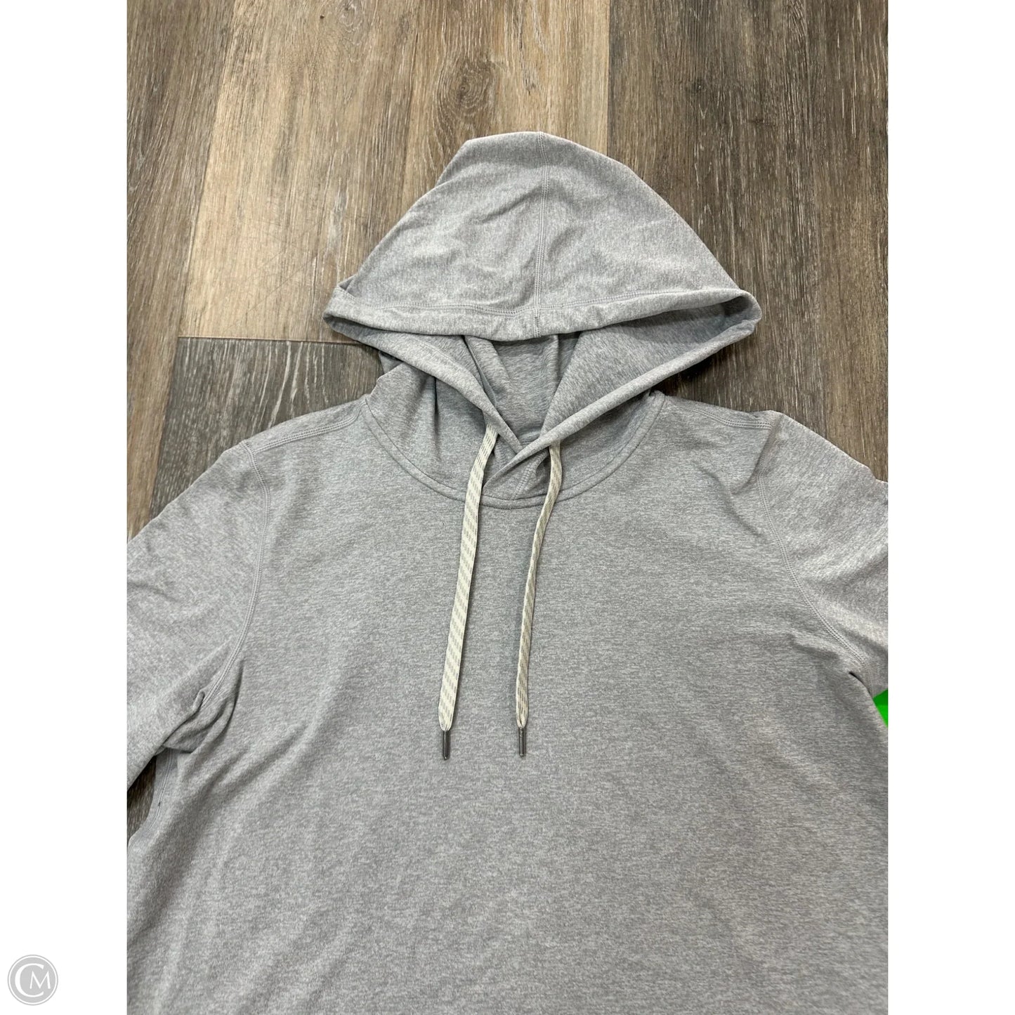 Athletic Top Long Sleeve Hoodie By Vuori In Grey, Size: S