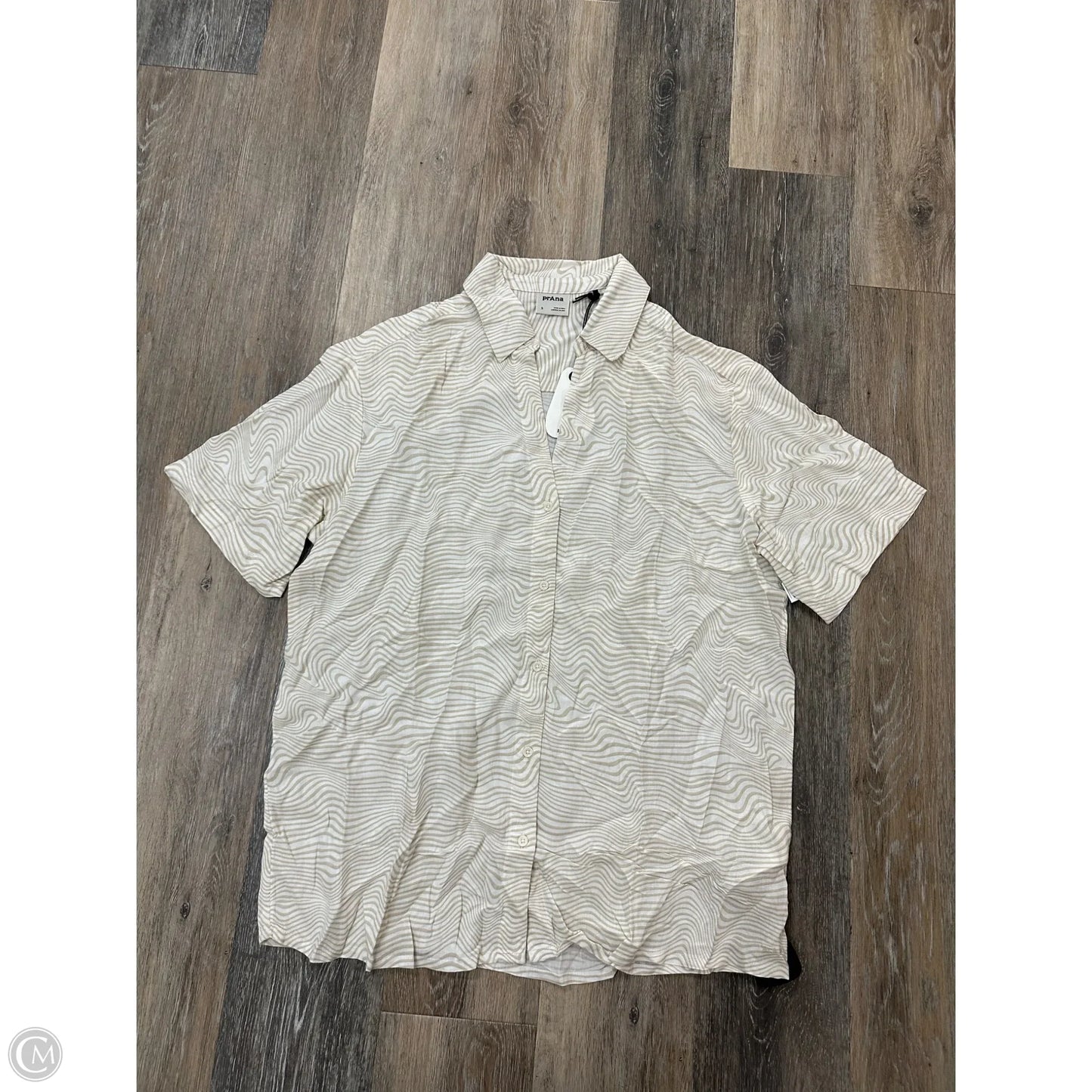 Blouse Short Sleeve By Prana In Tan, Size: S
