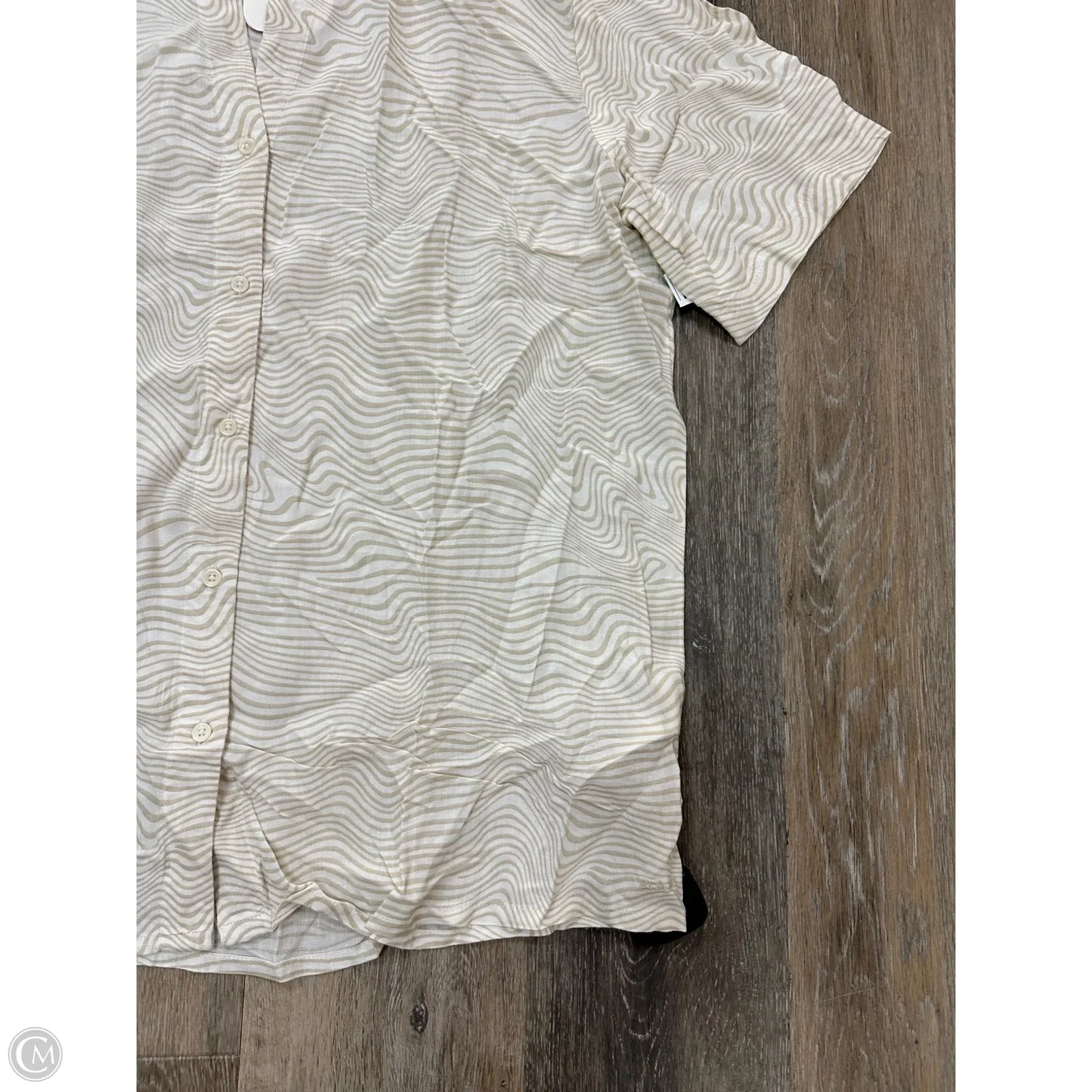 Blouse Short Sleeve By Prana In Tan, Size: S