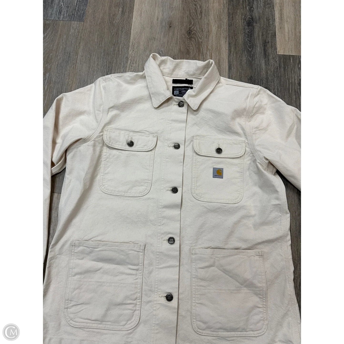Jacket Other By Carhartt In Cream Denim, Size: L