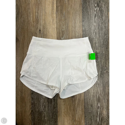 Athletic Shorts By Lululemon In White, Size: 4
