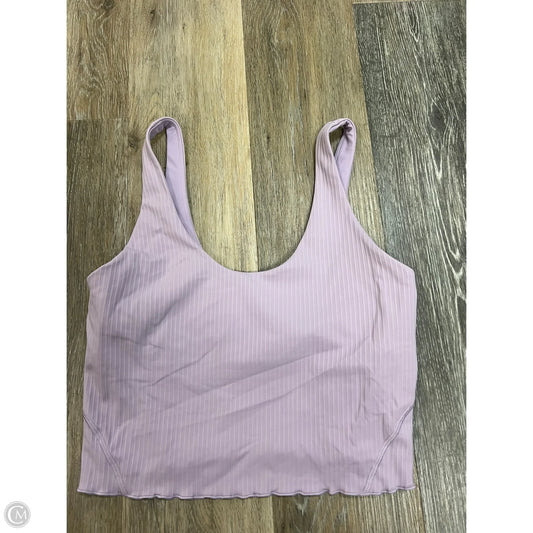 Athletic Tank Top By Lululemon In Purple, Size: 8