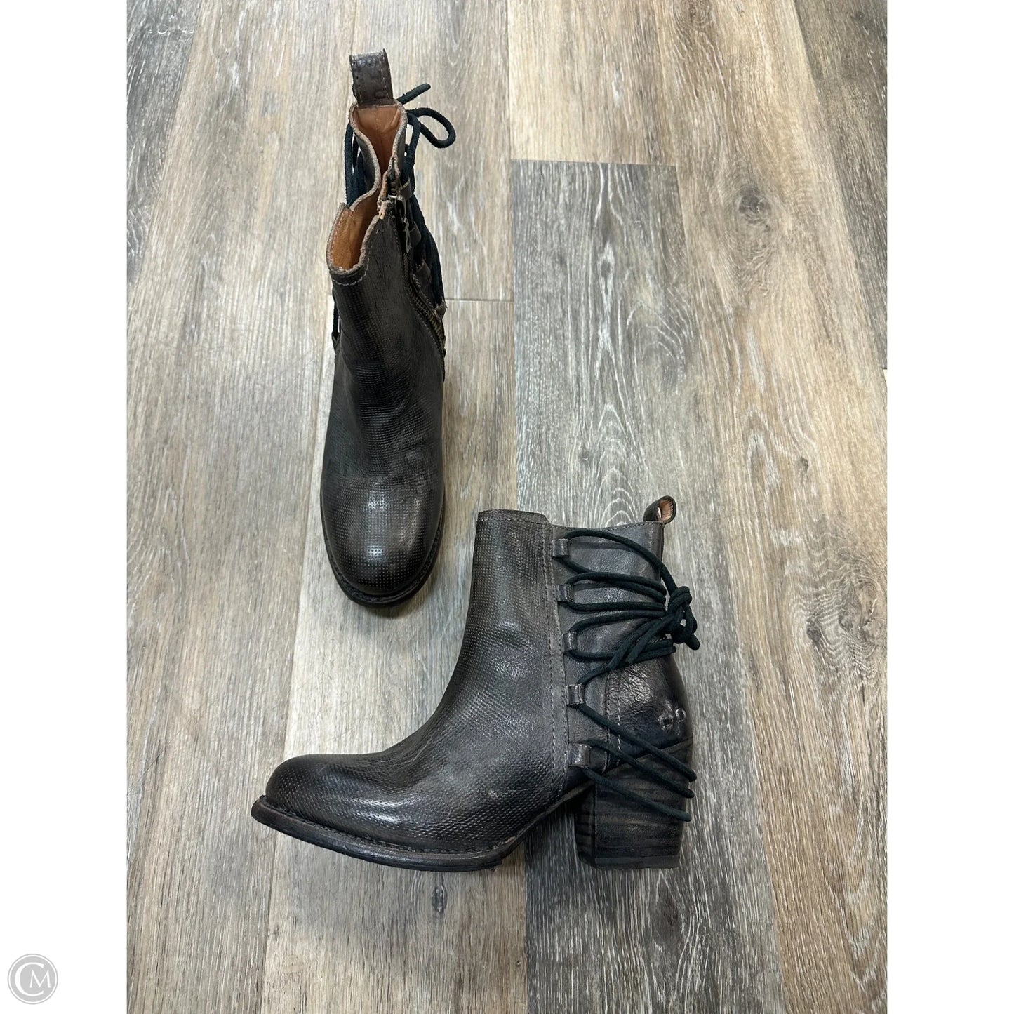 Boots Ankle Heels By Bed Stu In Brown, Size: 8