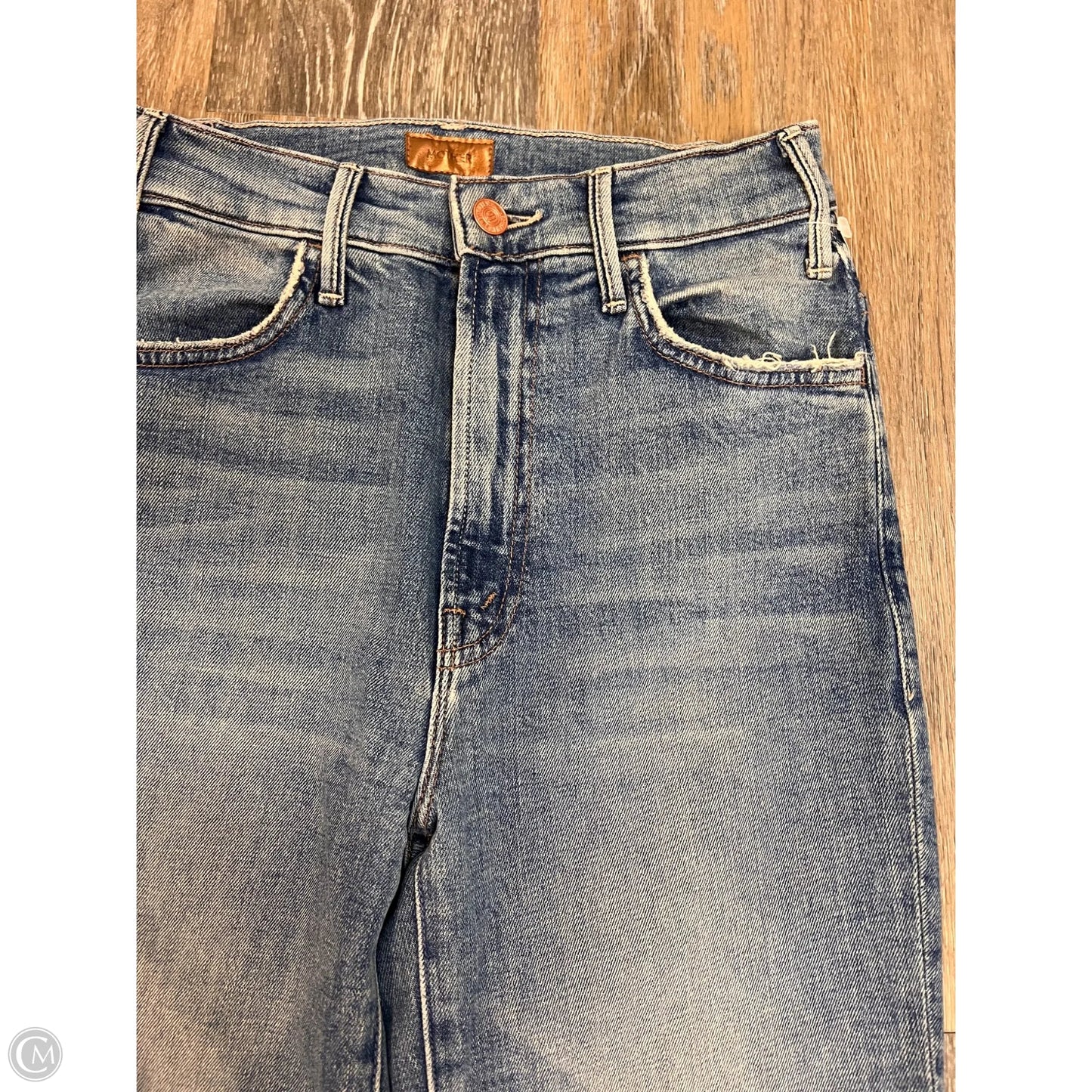 -Jeans Straight By Mother Jeans In Blue Denim, Size: 1/25