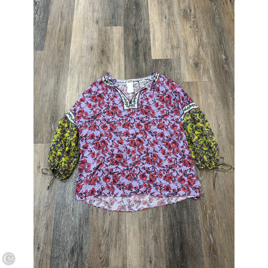 Blouse Designer By Alice + Olivia In Floral Print, Size: S