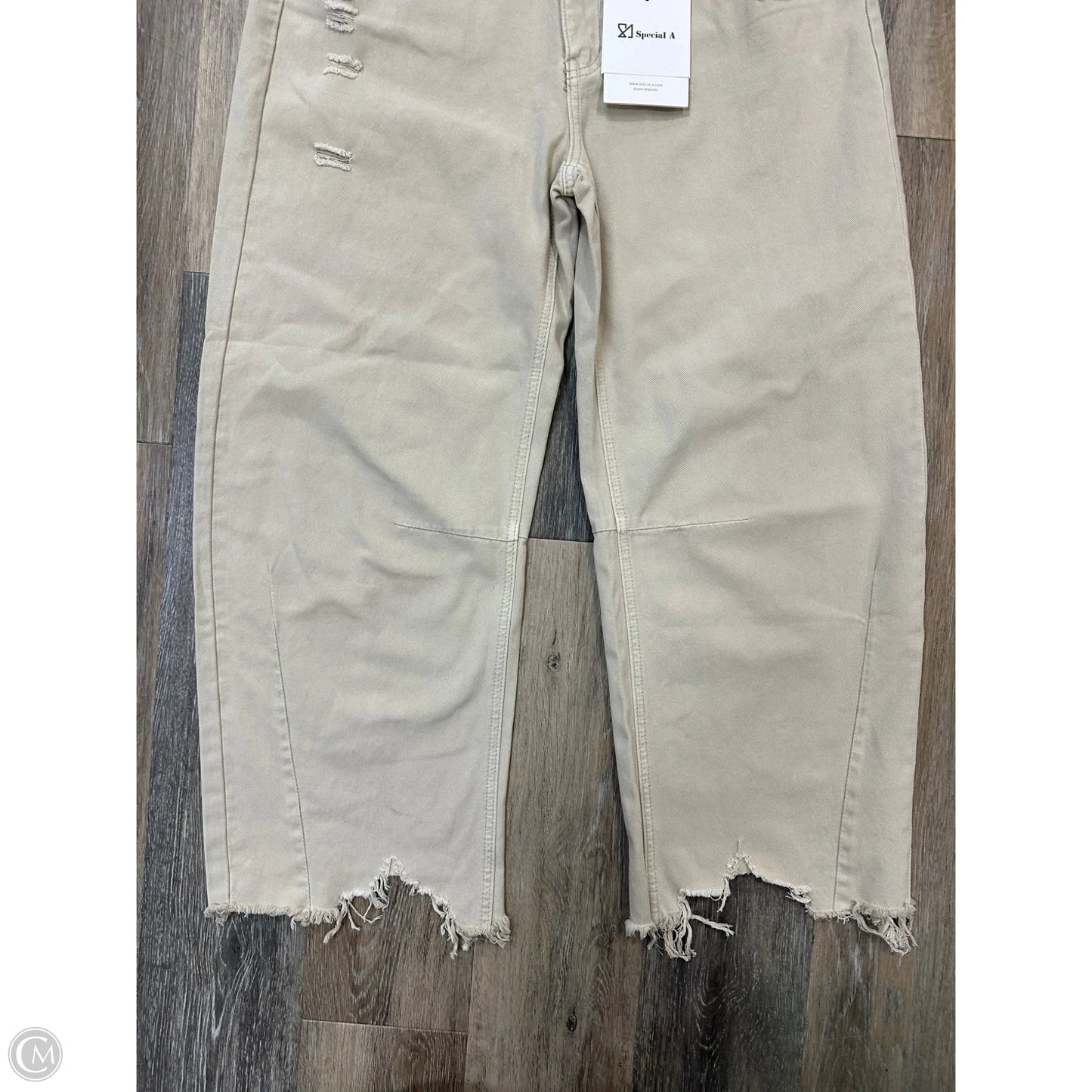 Jeans Wide Leg By Special A In Tan, Size: 12