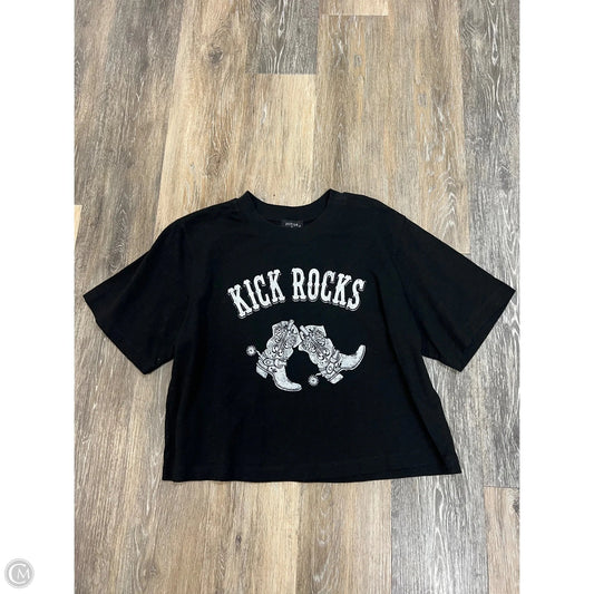 Top Short Sleeve By Zutter In Black, Size: L