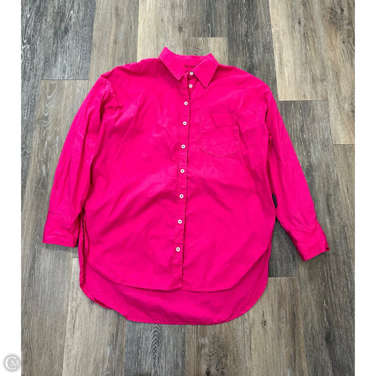 Blouse Long Sleeve By Maeve In Pink, Size: S