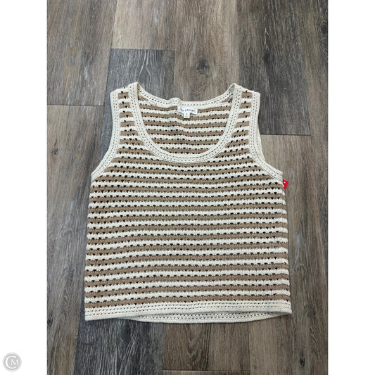 Top Sleeveless By Blu Pepper In Striped Pattern, Size: S