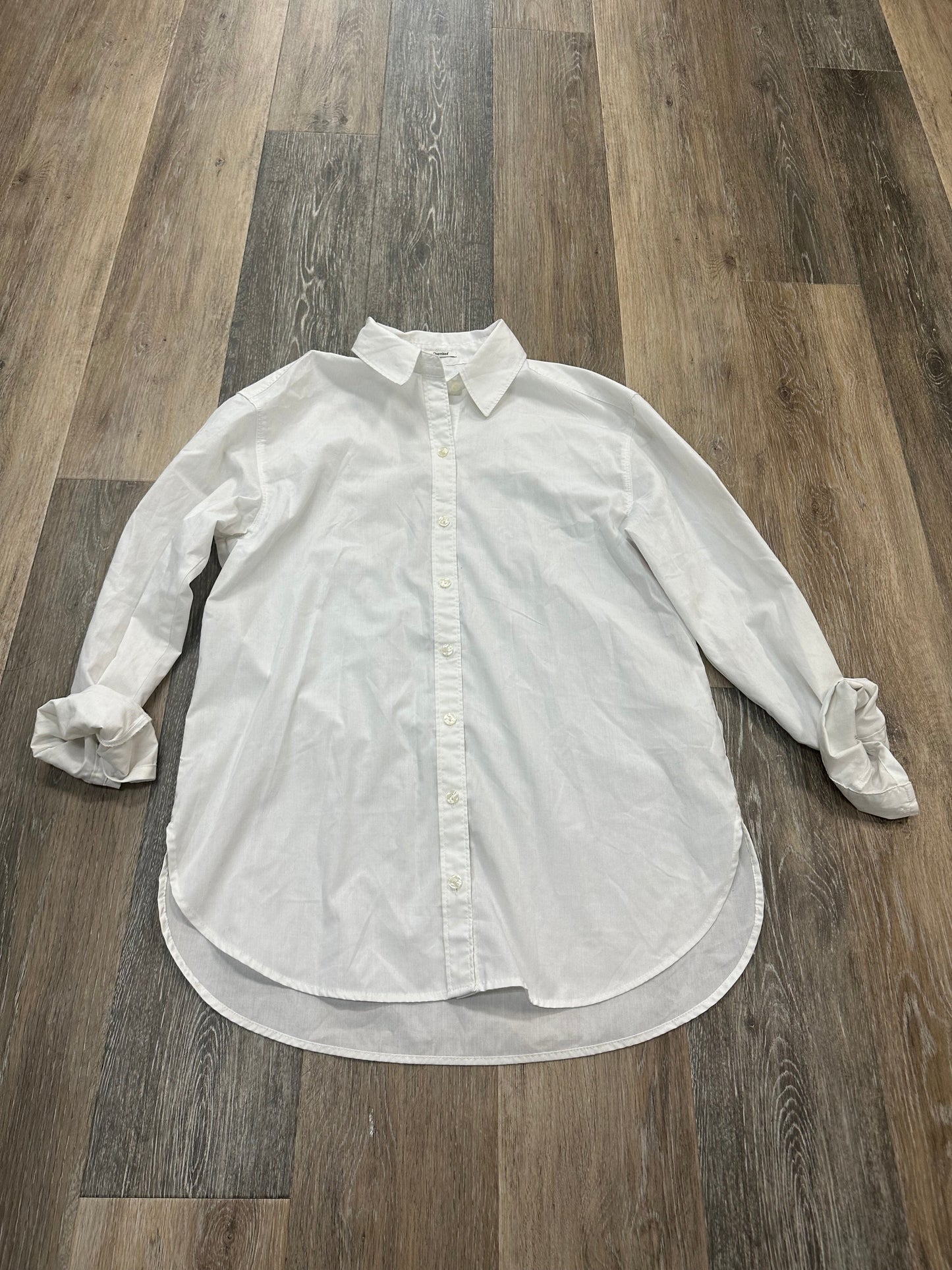 White Blouse Long Sleeve Abercrombie And Fitch, Size Xs