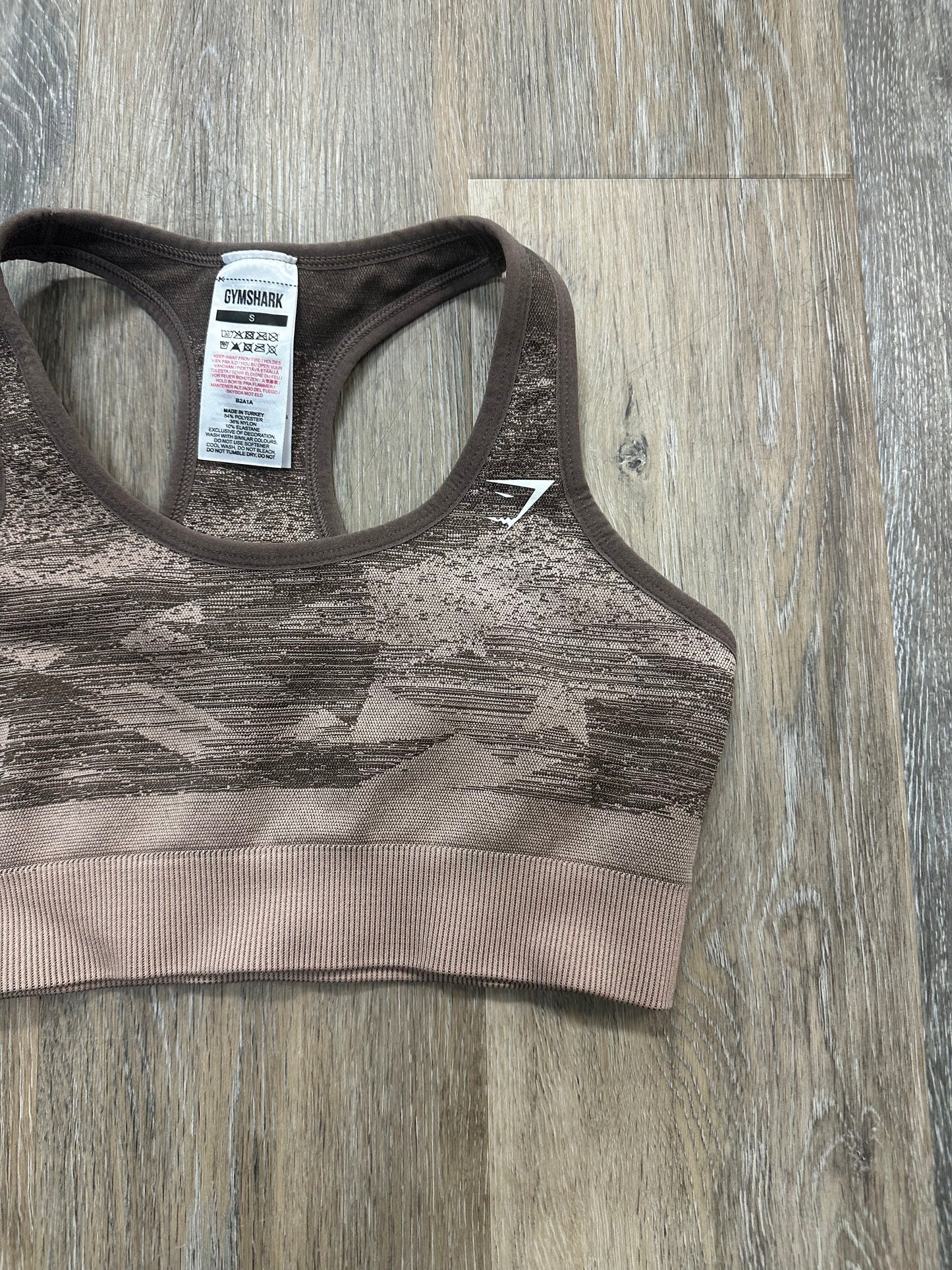 Brown Athletic Bra Gym Shark, Size S